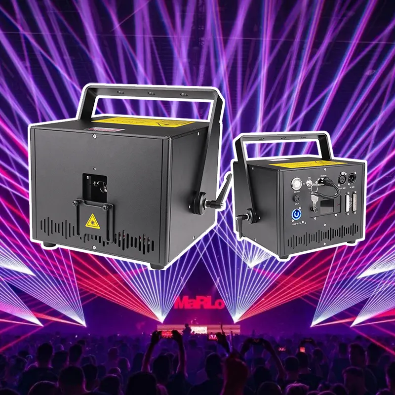 Ilda Laserprojektor Licht-Show Laser 1 W 3 W 5 W Rgb Laserlicht Animation Party Laser-Bühnenlichter für Nachtclub DJ Disco