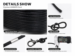 Corda UHMWPE 0,5mm 0,8mm 1mm, <span class=keywords><strong>Filo</strong></span> per Riparazioni Durevoli, Corde Dyneema per Teloni Pesanti, Sacchi e Teli - Product Image 3
