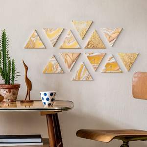 Bview Art <span class=keywords><strong>Toile</strong></span> Ronde <span class=keywords><strong>Triangle</strong></span> Hexagone <span class=keywords><strong>Toile</strong></span> Extensible Parfait pour Acrylique Verser Acrylique ou Peinture à l'Huile - Product Image 5