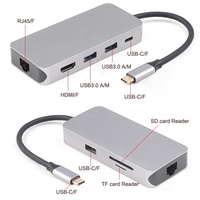 Nuevo diseño de estación de acoplamiento 11 en 1 PD100W 4K 60Hz para HDMI 1000M RJ45 Tipo-C Extensión USB 3,0 HDTV DP VGA Productos en stock