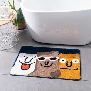 DADA customized black bath mat polyester animals eco friendly bath mats