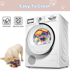 Jouet de distribution de friandises pour <span class=keywords><strong>chien</strong></span> en forme de ballon arc-en-ciel en polaire pour l'enrichissement sensoriel - Product Image 6