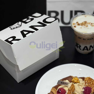 Bolsas de papel Kraft con logotipo personalizado para postres, bolsos para hornear, bolsas de papel para donas, bolsas para llevar, embalaje de alimentos - Product Image 2