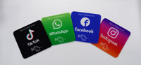 Cartes RFID intelligentes NFC 13,56 MHz pour contrôle d'accès hôtelier, sans contact, compatibles Google Review Follow, NTAG213/215/216, carte de membre pour réseaux sociaux
