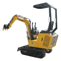 Mini-excavatrice chinoise électrique CE/EPA Yanmar Kubota 1 tonne, remorquable, avec rotateur inclinable