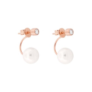 ジェムネルエレガントな女性のジュエリーイヤリングホワイトシェルパールとダイヤモンドダーリン925シルバースタッドイヤリング - Product Image 6