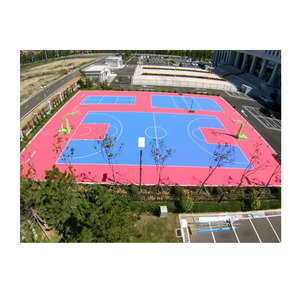 พื้นกันลื่นในสนามบาสเก็ตบอลโรงเรียนอนุบาล พื้นสนามปิงปองและแบดมินตัน พื้นสนามกีฬา - Product Image 6