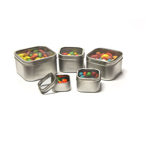 Mini Mint Candy Sliding Lid Metal Tin Box Pull Pills Packing Tin Boxes In Stocking