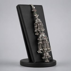 Bijou ethnique pour femme en argent 925, style Jhumka, oxydé, ornement Ghungroo, accessoire de poignet traditionnel juif - Product Image 1