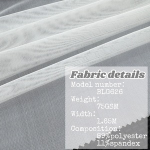High Quality 75GSM <strong>Elastic</strong> <strong>Net</strong> <strong>Mesh</strong> Fabric Pure White Yoga Brick Shape Women's Fitness Sportswear Waterproof Swimwear Soft Hand - Product Image 2