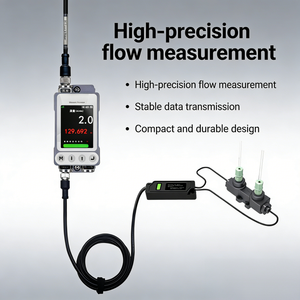 Aufsteckbarer Ultraschall-Durchflussmesser Ohne Rohrschnitt Einfache Installation Tragbare Durchflussmessung 5/8/12mm Rohr Flüssigkeitsdurchflussmesser LCD - Product Image 1