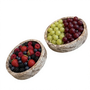 Ensemble de bols à fruits ovales en marbre décoratif pour la décoration de la maison, bol de service pour table, centre de table de cuisine, bol en pierre de luxe - Product Image 3