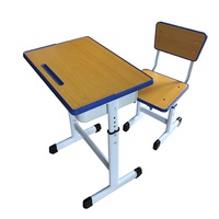 Meubles de classe 700*500, ensembles scolaires, pupitre et chaise pour étudiants, table et chaise d'étude en bois simple pour l'université, ensemble de table et de chaise pour l'école