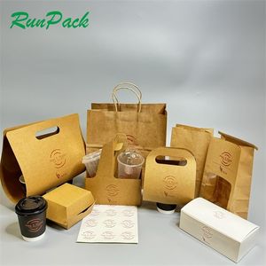 Envase de comida de papel Kraft con impresión de logotipo personalizado Envase de comida biodegradable de 12oz para uso artesanal de ensalada Capa de PE impresa - Product Image 4