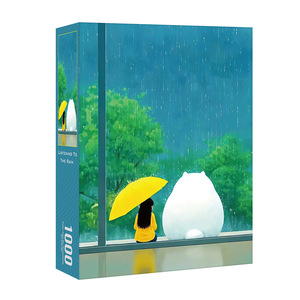 Puzzle ciel étoilé gouttes de pluie, 1000 pièces, carton gris velours, puzzle stimulant pour adultes, coins carrés - Product Image 4