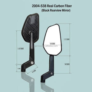 SHENAO Nuovi Specchietti <span class=keywords><strong>Moto</strong></span> Pieghevoli Convessi Superiori in Vera Fibra di Carbonio per Retrofit/Aggiornamento BAJAJ Pulsar NS 200/RS 200 Dominar 400 - Product Image 3