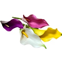 En stock – Nouvelle fleur artificielle Calla Lily rose poudré sur tige, idéale pour centre de table de mariage, arrangement floral événementiel, OEM