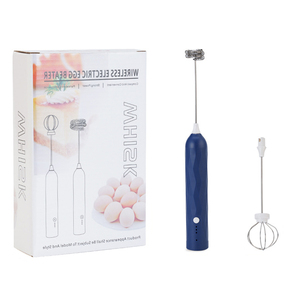 Fouet électrique à chargement USB Batteur à œufs <span class=keywords><strong>Mousseur</strong></span> à lait à main Machine à mousse en acier inoxydable Mélangeur de boissons <span class=keywords><strong>Mousseur</strong></span> à café électrique - Product Image 1