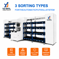 Sistema Automático de Clasificación de Pared 3D YJ-INTL, Máquina Clasificadora de Pedidos para Almacén Personalizable, Estructura de Acero Inoxidable de Alta Capacidad