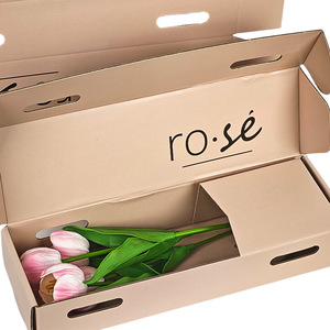 Custom Packaging Corrugated Cardboard Shipping Digital Printing <strong>Flower</strong> <strong>Boxes</strong> for Bouquets - Product Image 6