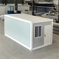 Maison modulaire portable de 20 pieds petite maison mobile maison préfabriquée toit en hangar de luxe maison en conteneur détachable