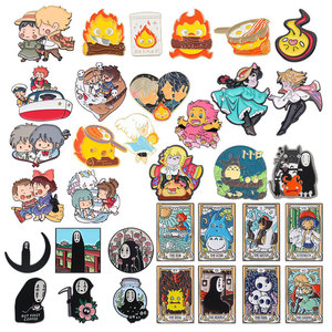 Ensemble de collection de films d'animation, badge en métal peint, couple Chihori, broche cadeau, <span class=keywords><strong>Miyazaki</strong></span> gravé, plaqué or, accessoires vestimentaires - Product Image 4