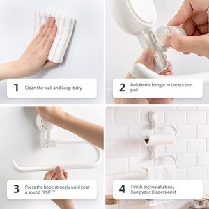 Ganci di aspirazione sottovuoto di nuovo Design supporto per fazzoletti da parete per Organizer e supporto per carta igienica con gancio trasparente per <span class=keywords><strong>ventosa</strong></span> - Product Image 3