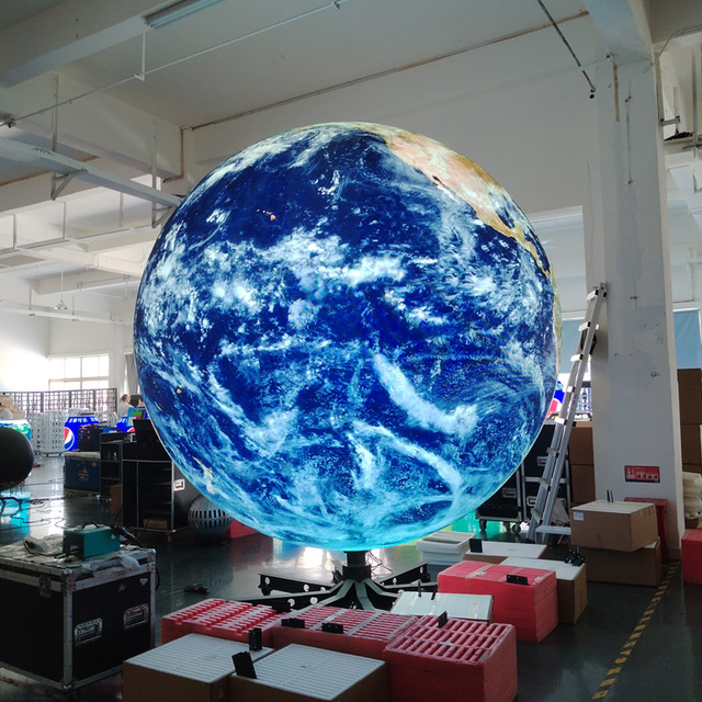 3D Holographic Spherical LED Screen Globe Shape Outdoor Indoor LED Display for Advertising Soft Circle Round LED Ball Module