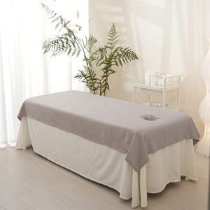 Nappe <span class=keywords><strong>de</strong></span> <span class=keywords><strong>Massage</strong></span> en polyester <span class=keywords><strong>pour</strong></span> la peau, Salon <span class=keywords><strong>de</strong></span> beauté, Spa corporel, <span class=keywords><strong>drap</strong></span> <span class=keywords><strong>de</strong></span> lit <span class=keywords><strong>avec</strong></span> <span class=keywords><strong>trou</strong></span> <span class=keywords><strong>pour</strong></span> le visage, couleur Pure - Product Image 4