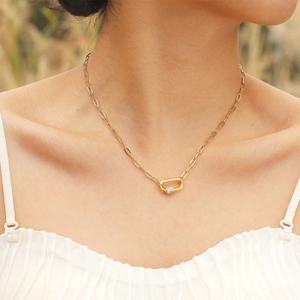 Collier classique brillant sans ternissement, zircon, chaînes fines, acier inoxydable, collier pour femmes - Product Image 2