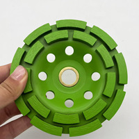 Disque de meulage diamanté turbo à double rangée 4,5''/115mm, liant métallique, grain 60/80, pour polissage de carrelage, béton, quartz, pierres et métaux