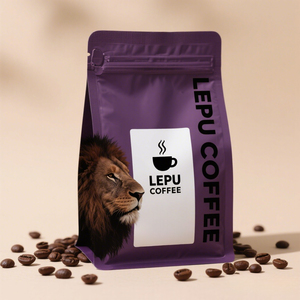 Sacchetti per Caffè in Alluminio con Fondo Piatto e Chiusura a Zip, Personalizzabili, 250g 500g 1kg, Confezioni Premium per Chicchi di Caffè - Product Image 5