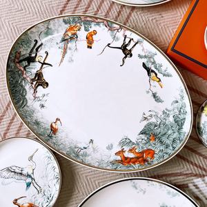 Vente chaude série Jungle équatoriale ensemble de dîner en porcelaine osseuse de haute qualité et assiette de chargeur - Product Image 5