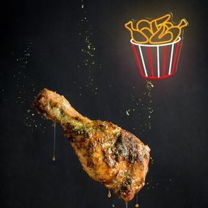 Enseignes lumineuses LED néon pour poulet frit, à intensité variable, alimentées par USB, lumière d'ambiance, décoration de vitrine, lumière indicatrice de rue, personnalisable - Product Image 3