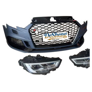 Prêt à installer et à utiliser, pour <span class=keywords><strong>Audi</strong></span> A3, <span class=keywords><strong>S3</strong></span>, kit de lèvre avant RS3, pare-chocs, phares LED et calandre. Produit très vendu à bas <span class=keywords><strong>prix</strong></span>. - Product Image 4
