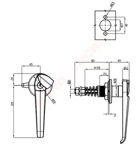 Factory Wholesale Cabinet Lock Hardware Panel Lock Quality Metal Mechanical Key Lock For Industrial