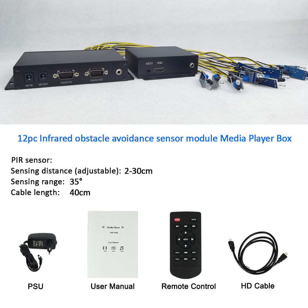 12pc Infrared obstacle avoidance sensor module Media Player Box
