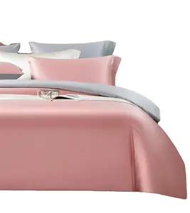 Percale Professional Production Line Reliable Quality Beautiful Solid Pink Cotton Sateen Bed Linens