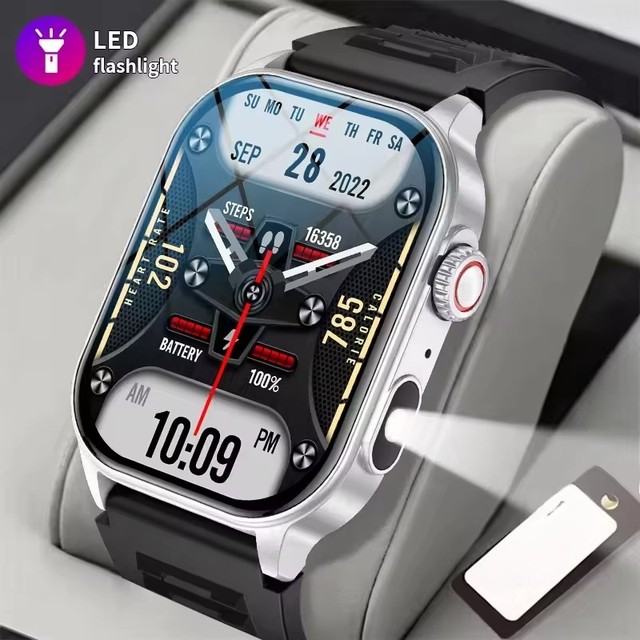 Fashion Smart Watch Sports Waterproof Call Reminder Personalized Dial Health Monitoring Flashlight Voice Assistant Smartwatch