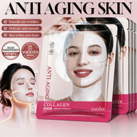 Masque visage et cou SADOER 35ml au collagène et peptides PDRN, améliore la peau affaissée et terne, lisse les rides, raffermit le contour, masque pour le soin de nuit