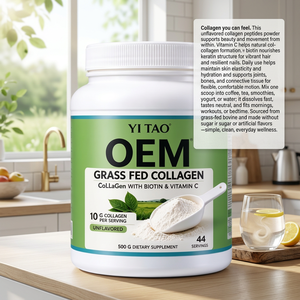 Colágeno Bovino en Polvo de Animales Alimentados con Pasto OEM/ODM con Biotina y Vitamina C Sin Sabor, Suplemento OEM para Piel, Cabello, Uñas y Articulaciones - Product Image 5