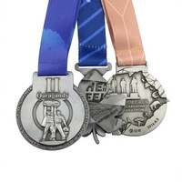 Médaille de marathon personnalisée en alliage de zinc, souvenir pour événement de course