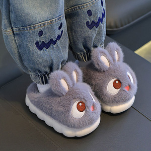 Chaussons en coton à semelle épaisse confortables pour femmes, chaussons en fourrure tendance pour filles, doux, antidérapants, mignons, chauds, en peluche, pour la maison - Product Image 2