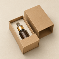 Boîte d'emballage personnalisée pour flacon compte-gouttes en verre ambré de 5 ml, flacon de teinture, boîte en papier avec logo
