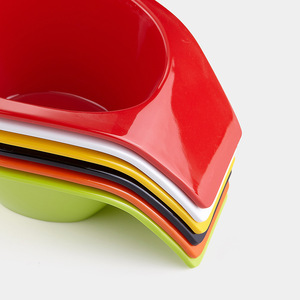 Colorful Thickened Handle Bowl For Hot Pot Condiments Creative Fruit Salad Bowl Slanted Vegetable Bucket - Product Image 5