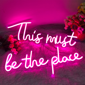 Digatla-luz de neón flexible, luz <span class=keywords><strong>led</strong></span> blanca cálida de 12v, acrílica, este debe ser el lugar, señal de neón - Product Image 1