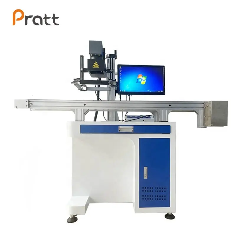 Pratt Uv macchina fotografica stampante di visione con il Ccd sistema di posizionamento Laser marcatura macchina per Bar luce tubo medico