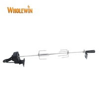 Kit de barbecue en acier inoxydable de taille universelle Rôtissoire en métal déchargeable pour grillades et cuisson