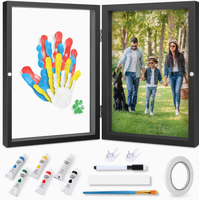 Bingkai Foto Kayu Rumah Tangga, Bingkai Foto Souvenir, Cocok Untuk Set Cetakan Tangan Orang Tua-Anak
