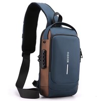 Sac de poitrine antivol étanche avec port USB, sac bandoulière pour homme, idéal pour téléphone portable - Vente en gros Fashion Factory